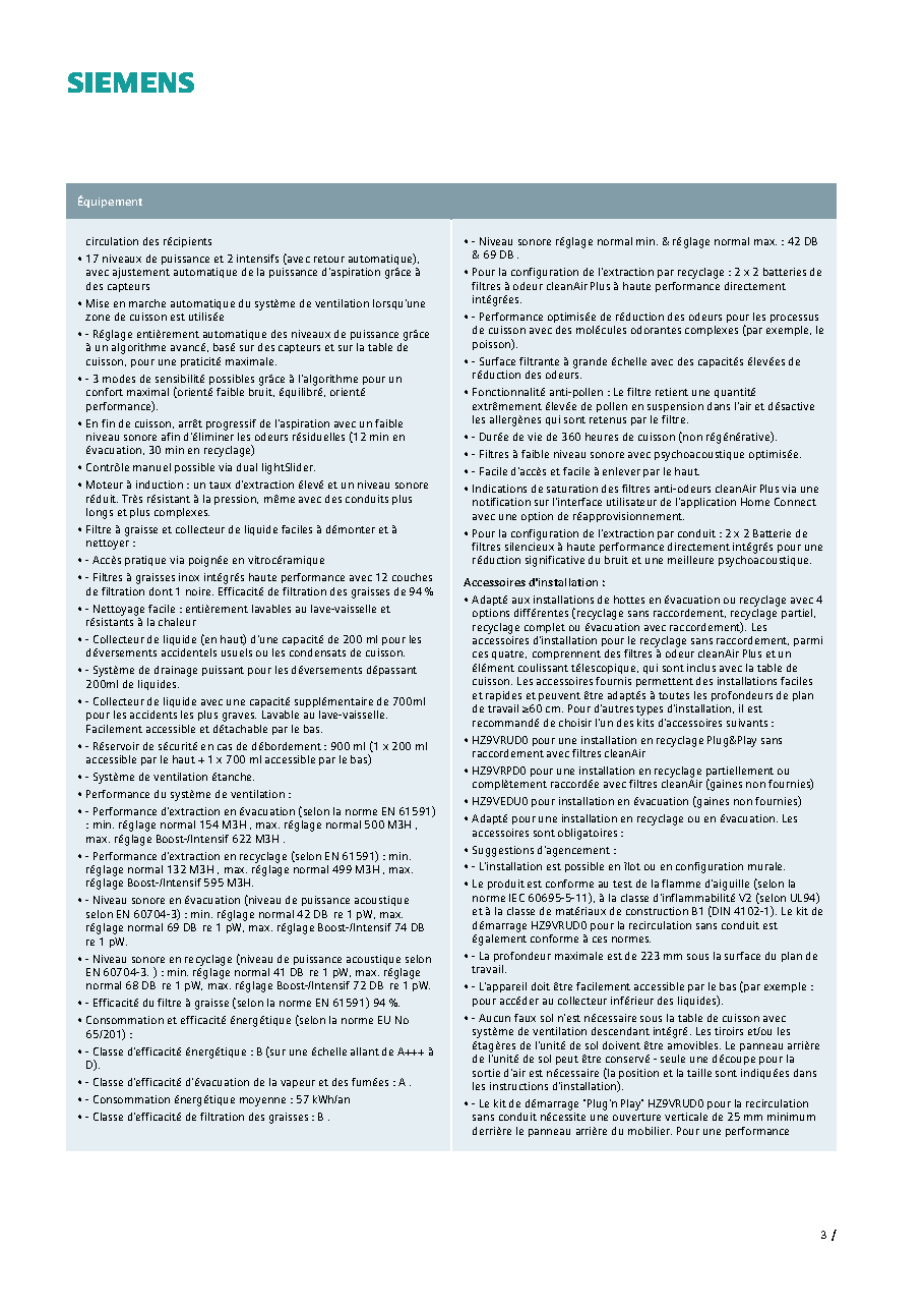 Fiche technique fournisseur
