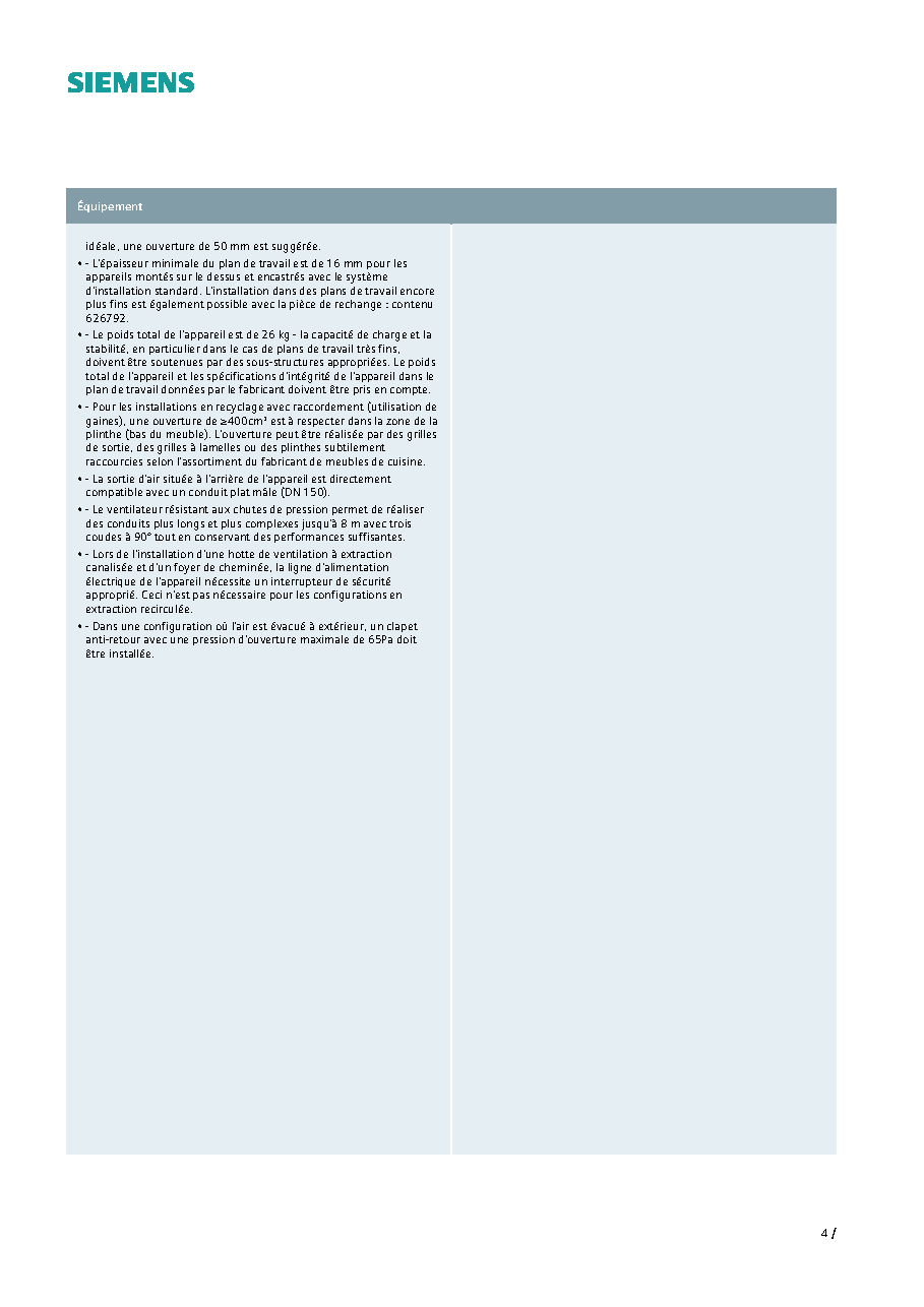Fiche technique fournisseur