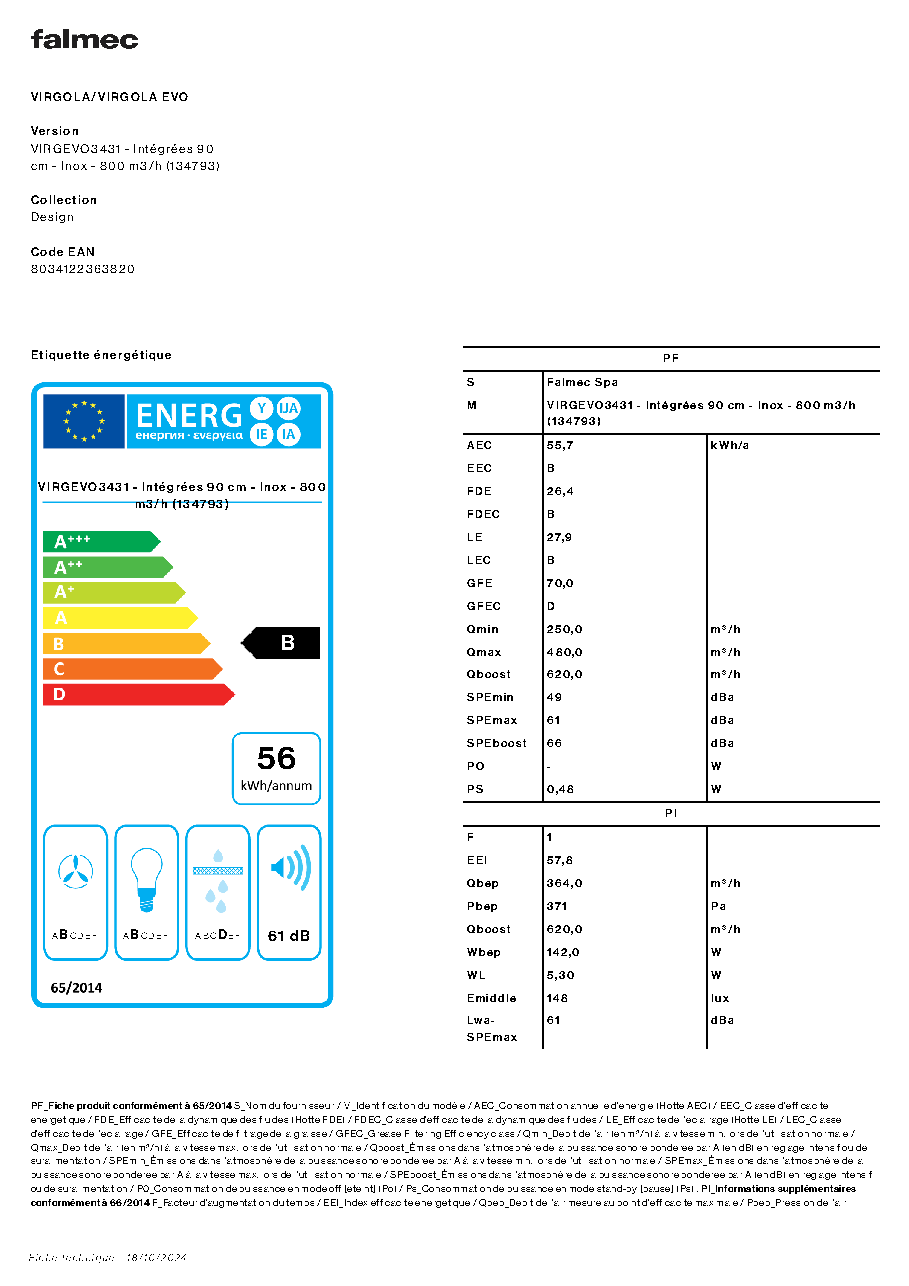 Fiche technique fournisseur