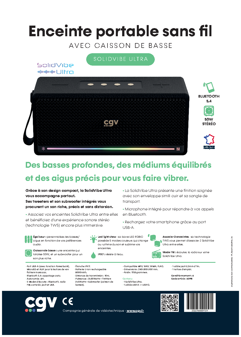 Fiche technique fournisseur