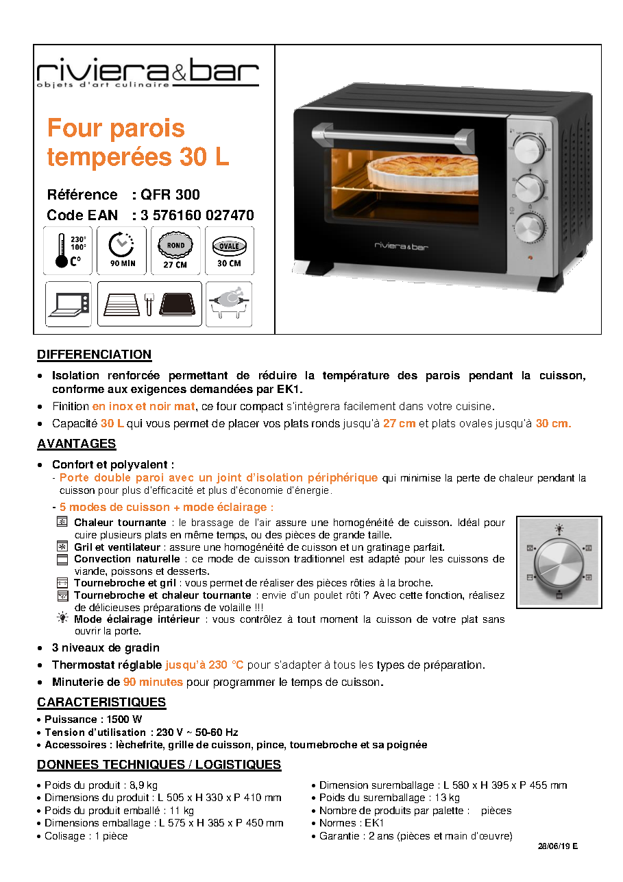 Fiche technique fournisseur