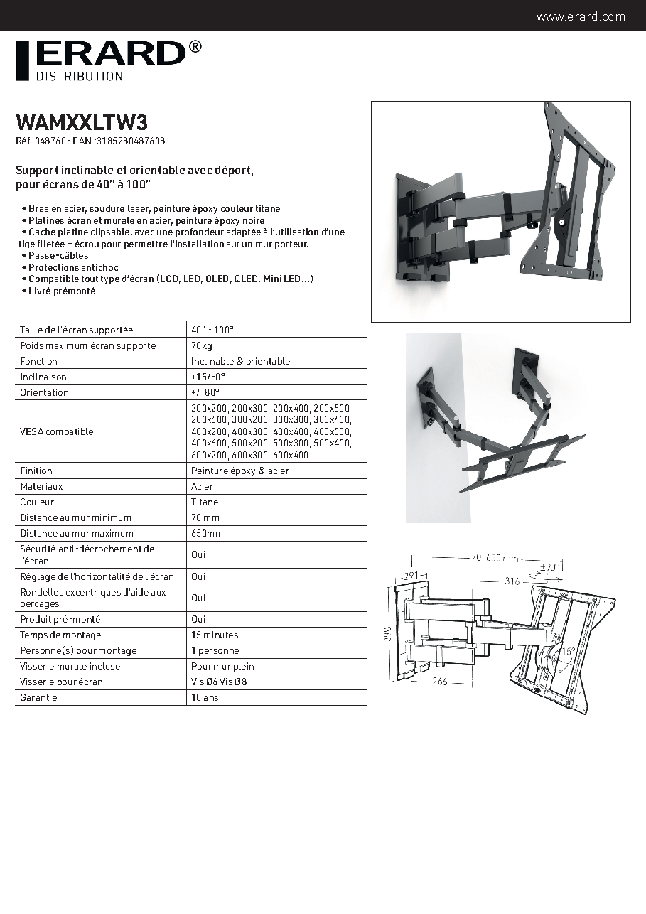 Fiche technique fournisseur