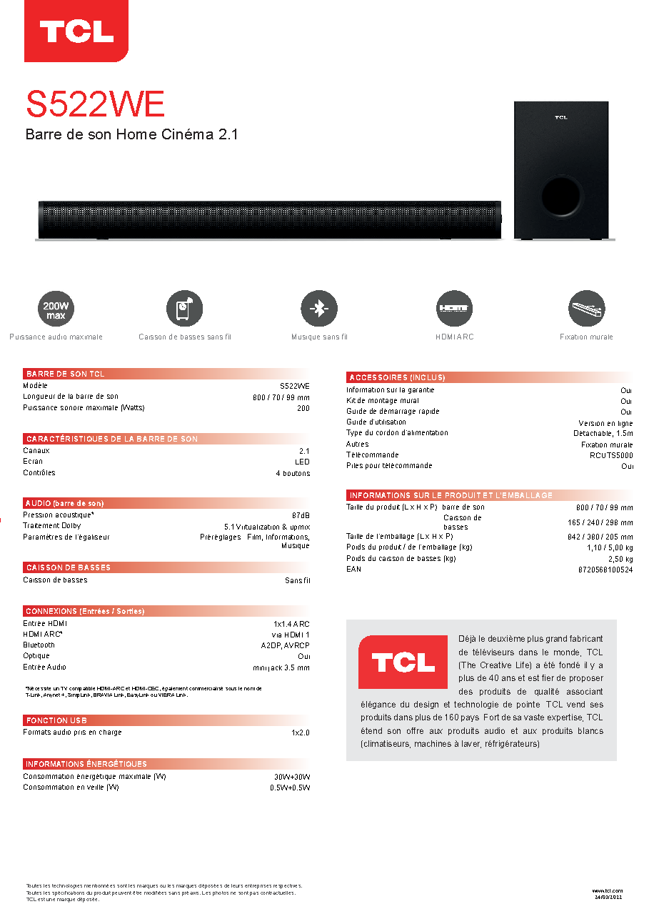 Fiche technique fournisseur