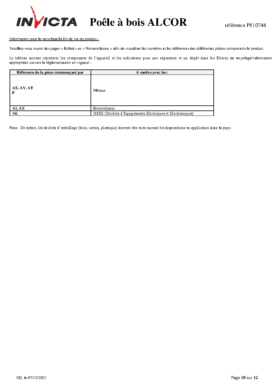 Fiche technique fournisseur