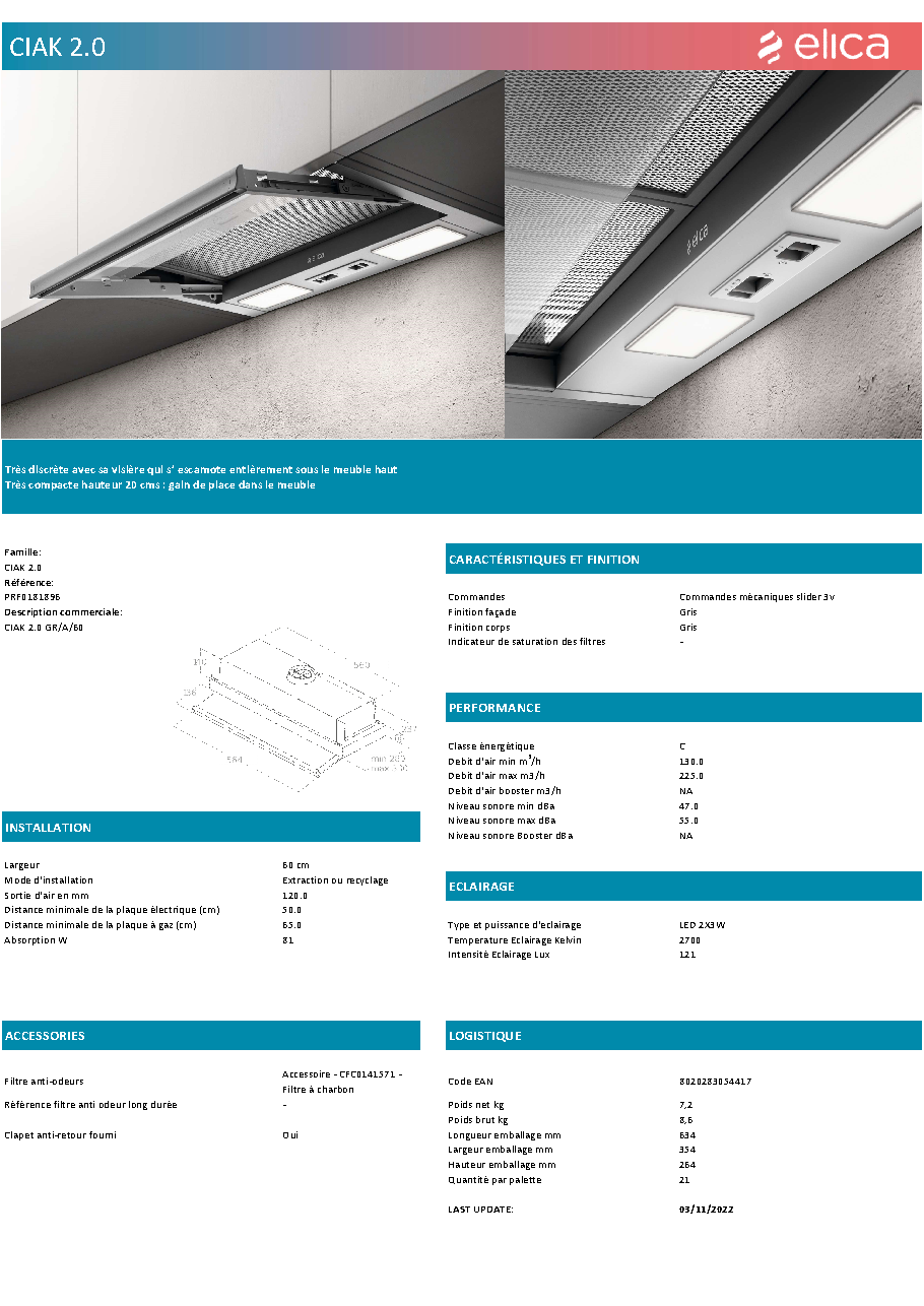 Fiche technique fournisseur