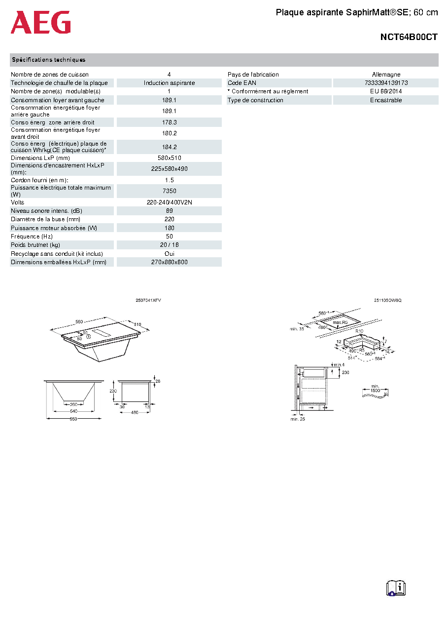 Fiche technique fournisseur