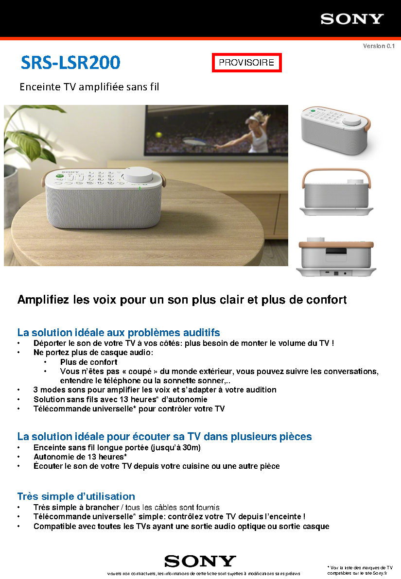 Fiche technique fournisseur
