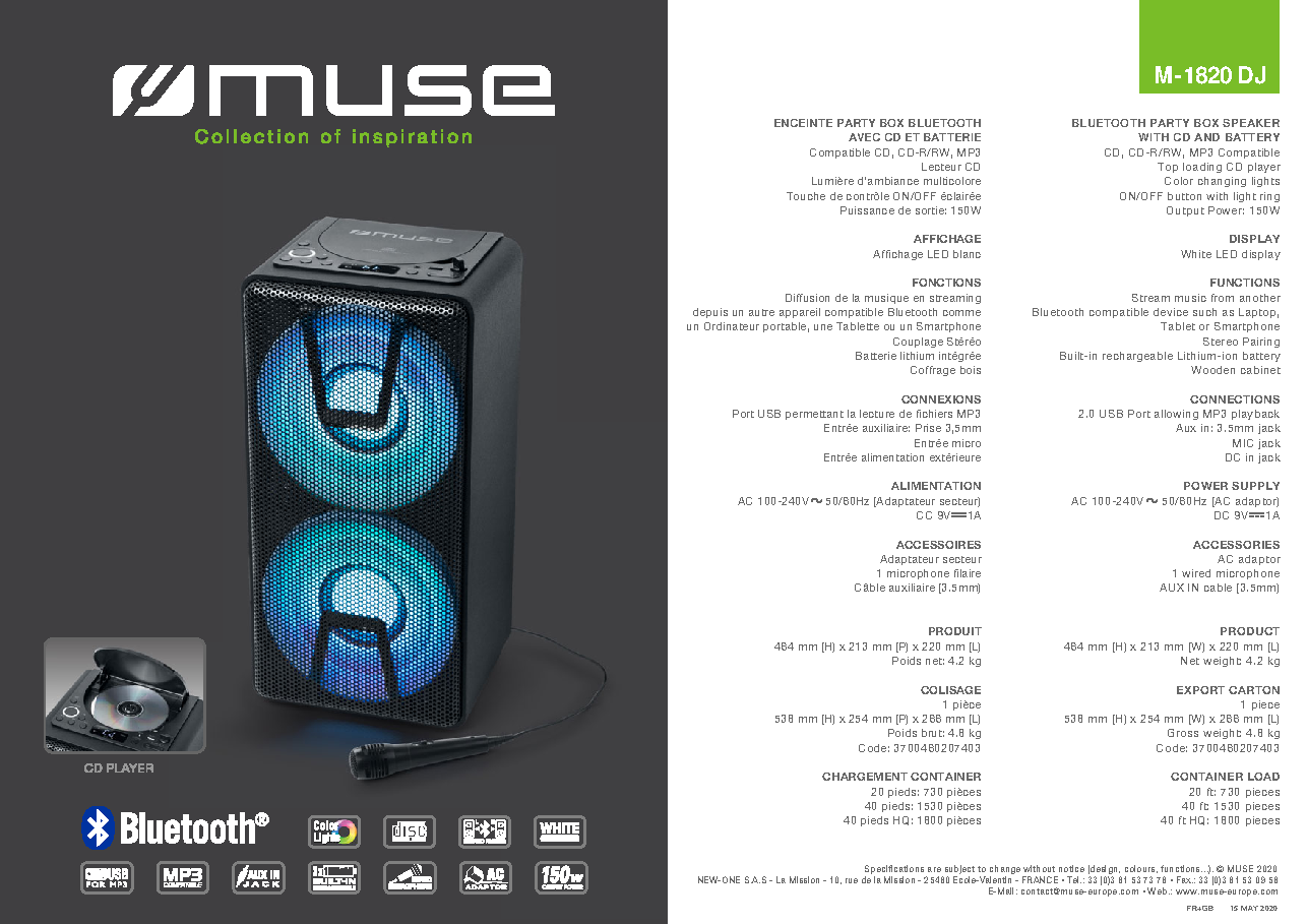 Fiche technique fournisseur