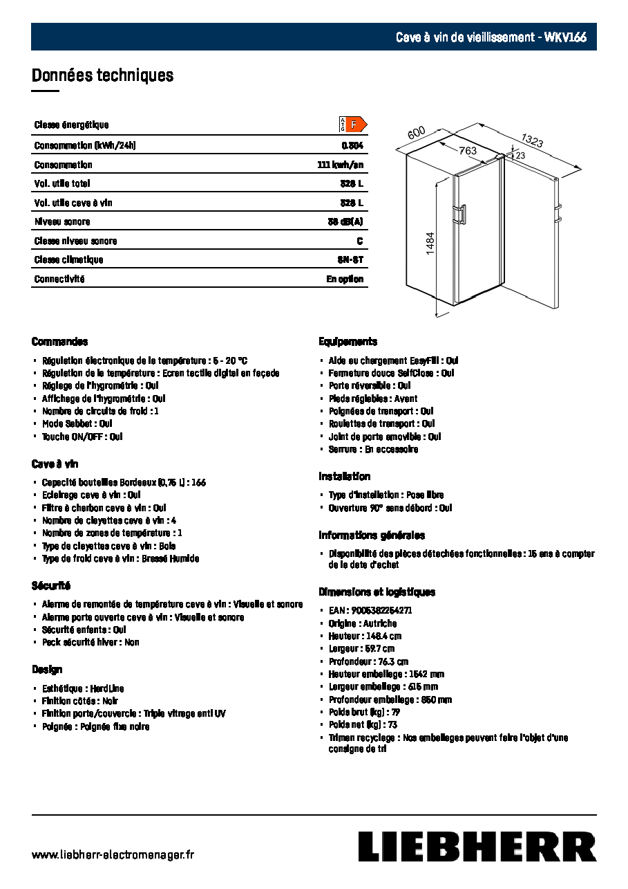Fiche technique fournisseur
