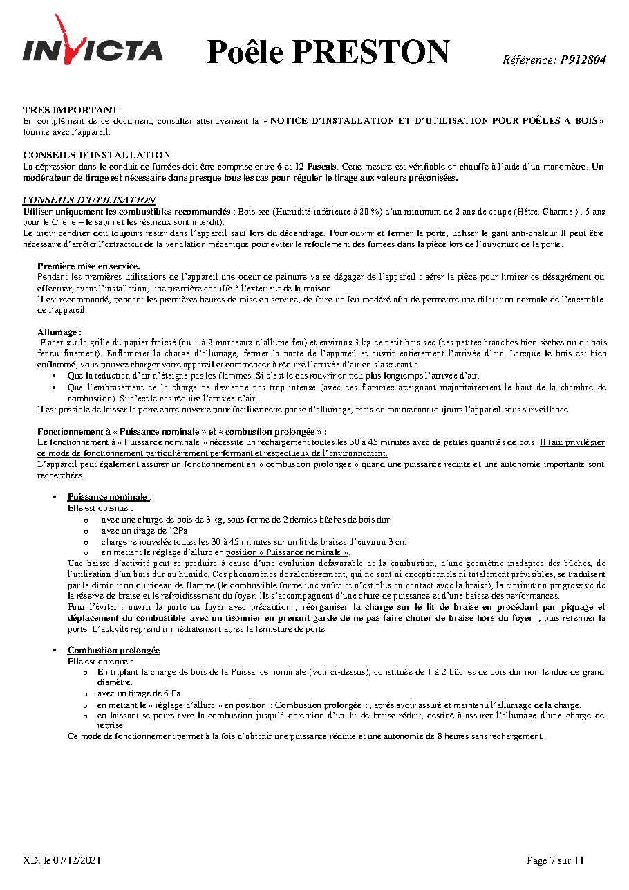Fiche technique fournisseur