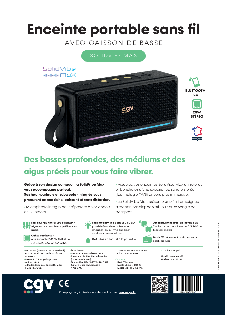 Fiche technique fournisseur
