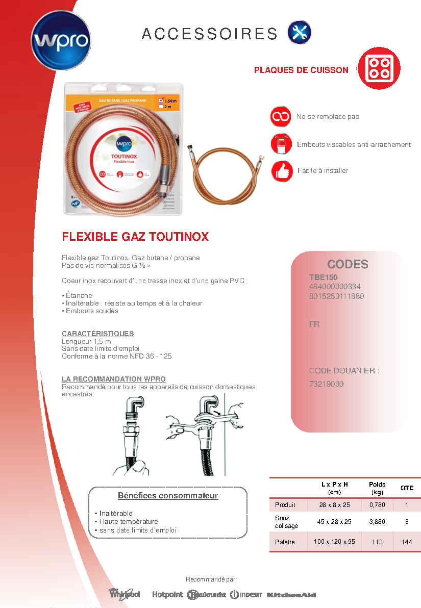 Fiche technique fournisseur