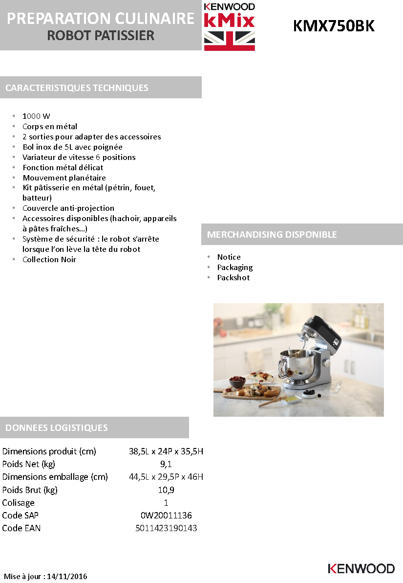 Fiche technique fournisseur