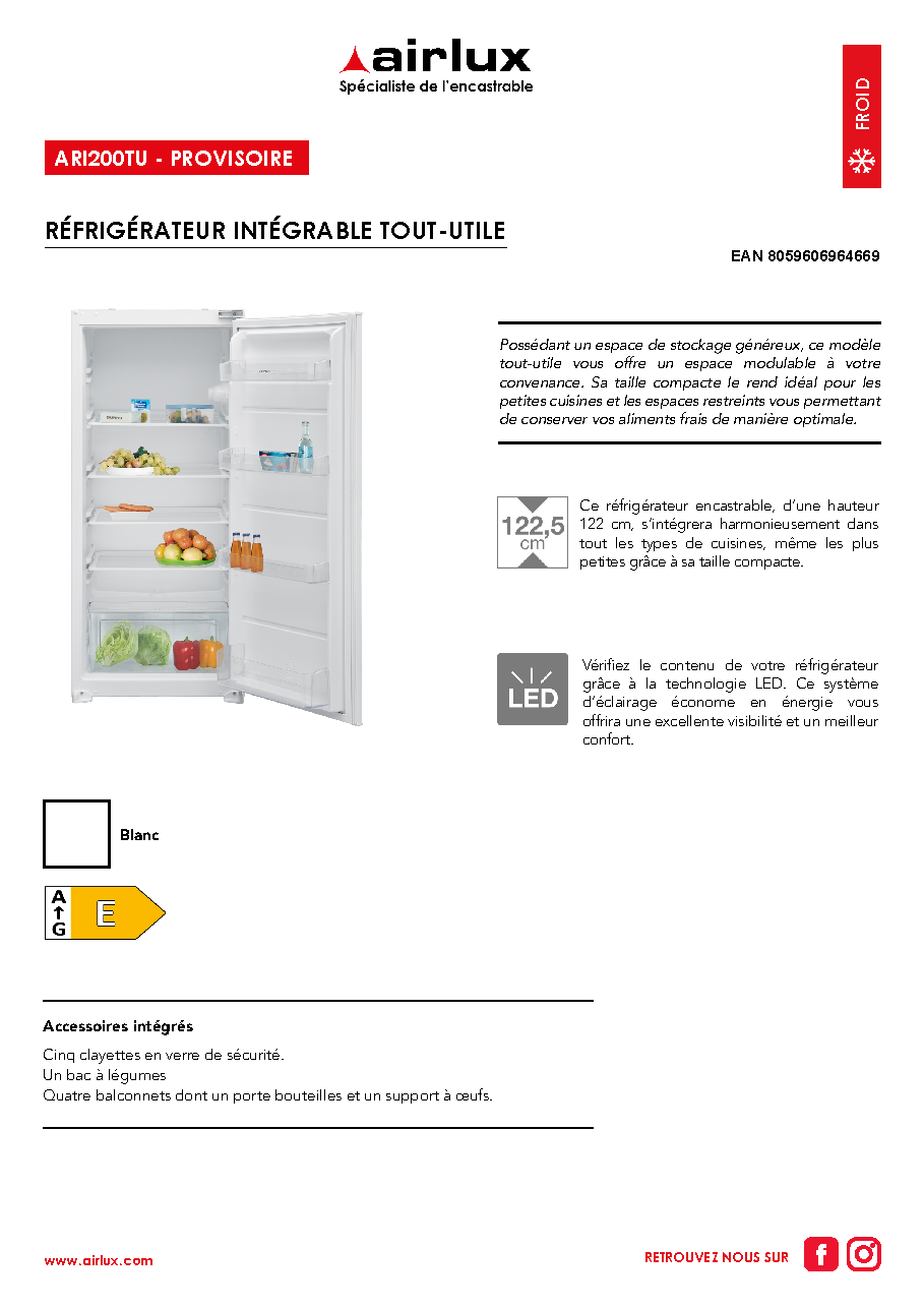 Fiche technique fournisseur