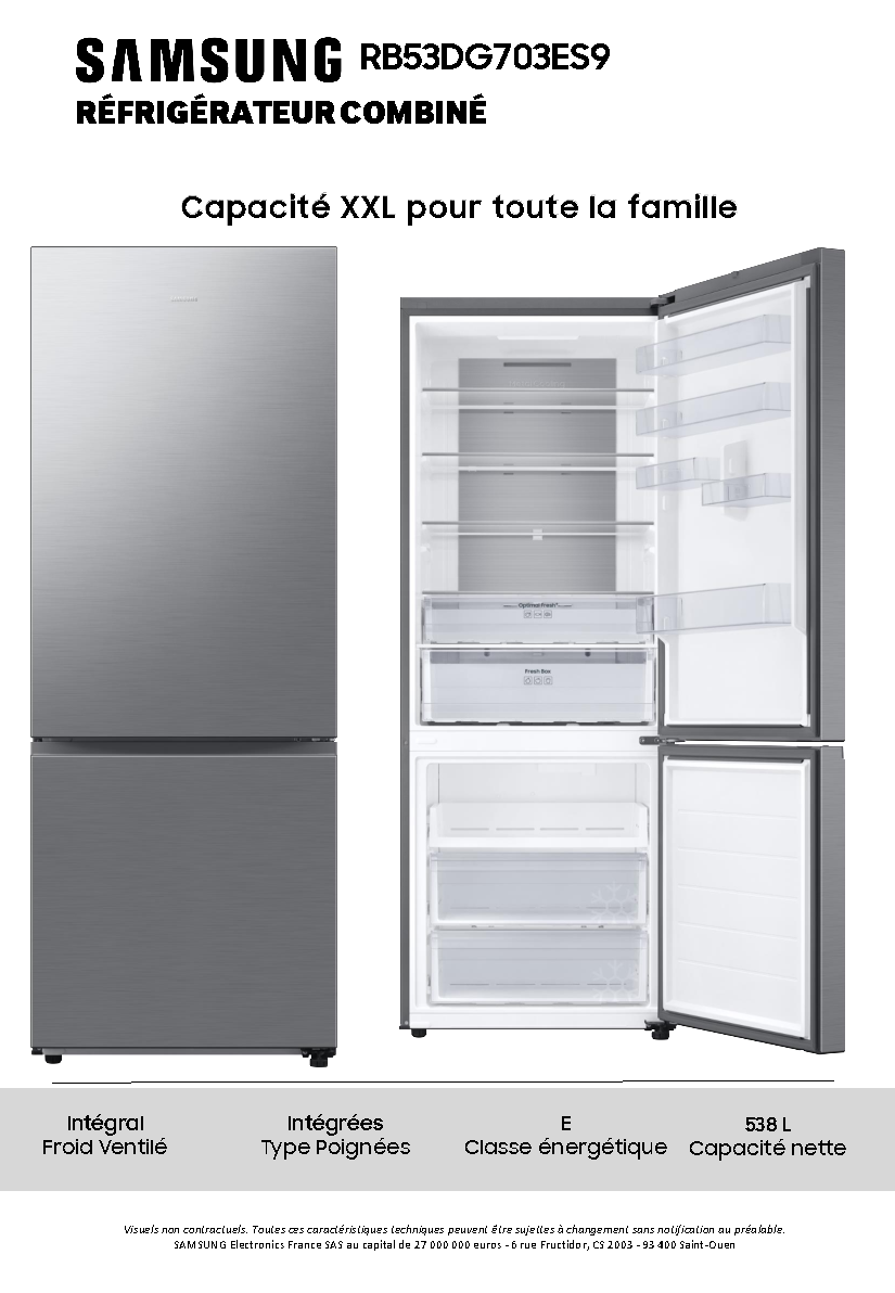 Fiche technique fournisseur