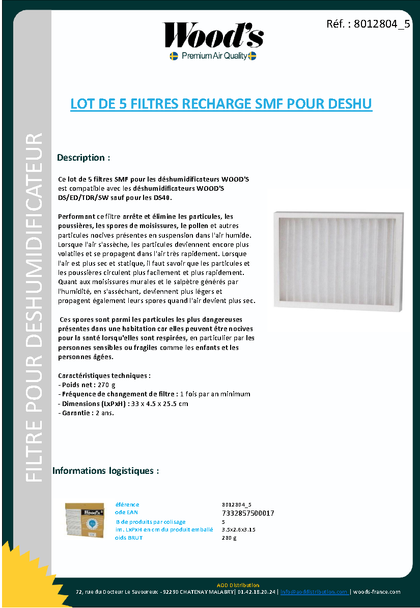 Fiche technique fournisseur