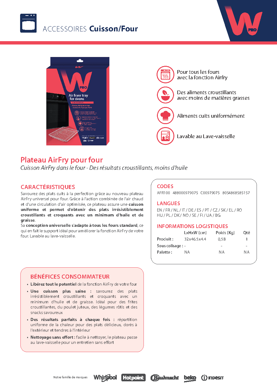 Fiche technique fournisseur