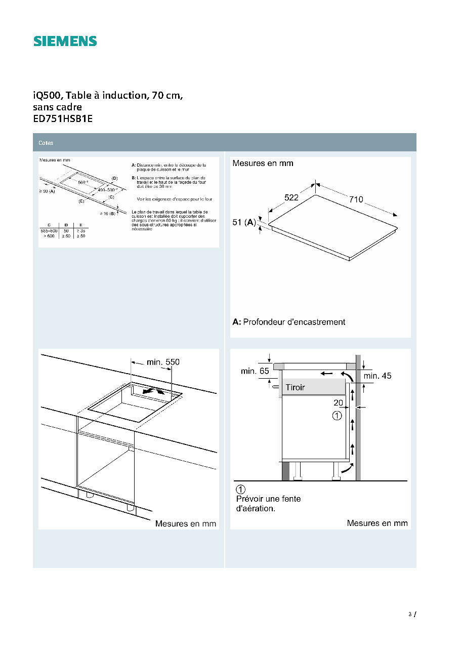 Fiche technique fournisseur
