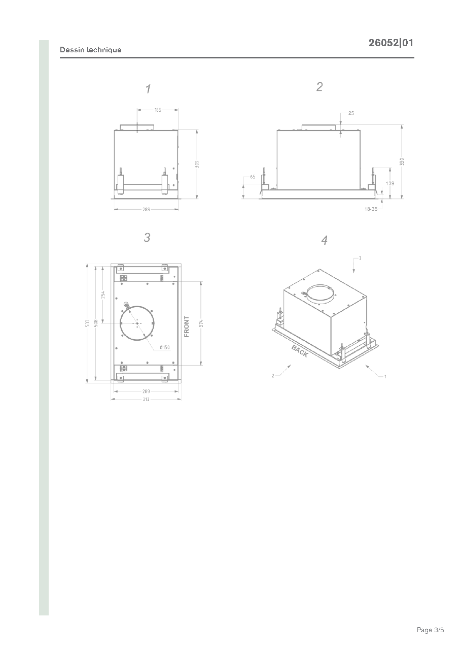 Fiche technique fournisseur