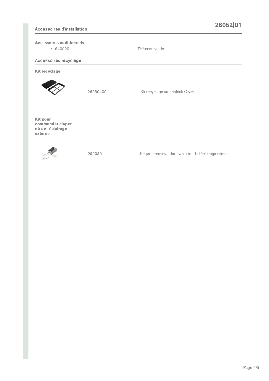 Fiche technique fournisseur