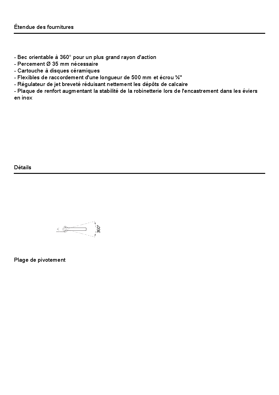 Fiche technique fournisseur