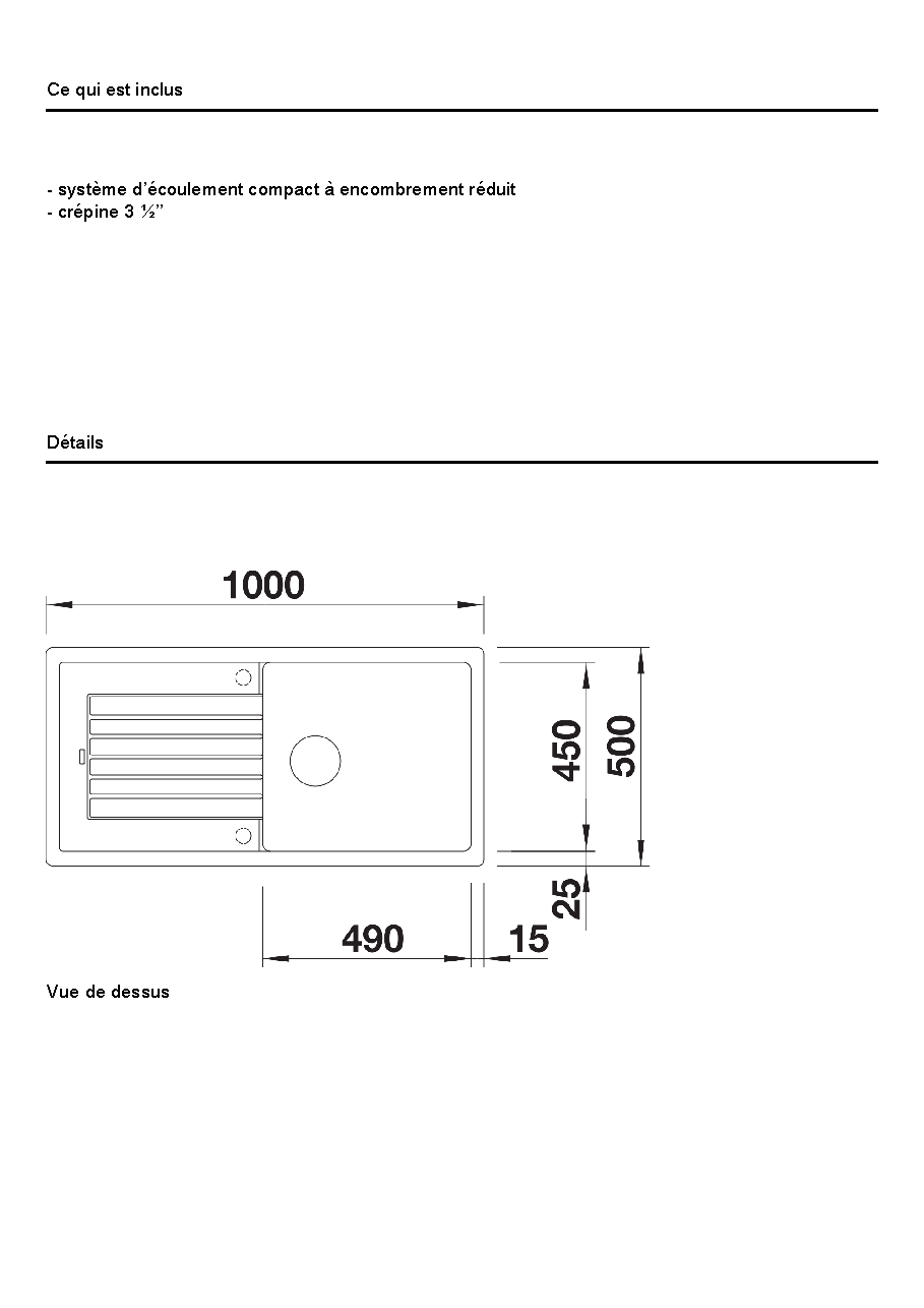 Fiche technique fournisseur