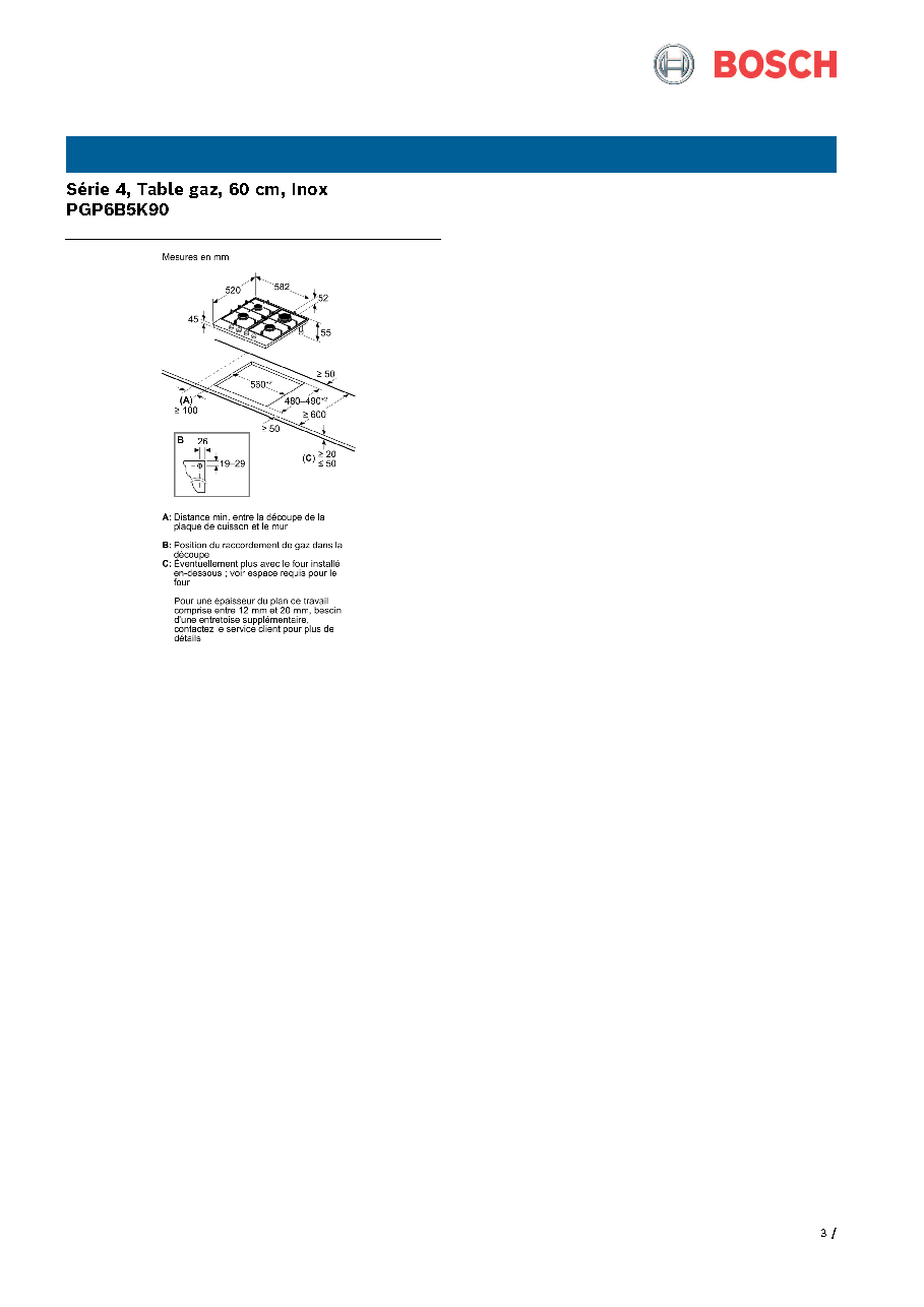 Fiche technique fournisseur