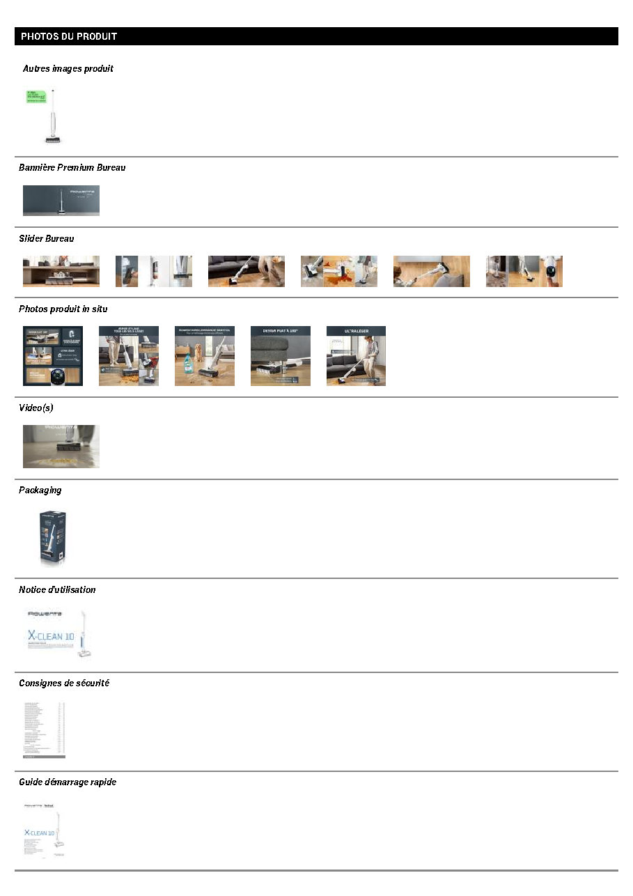 Fiche technique fournisseur
