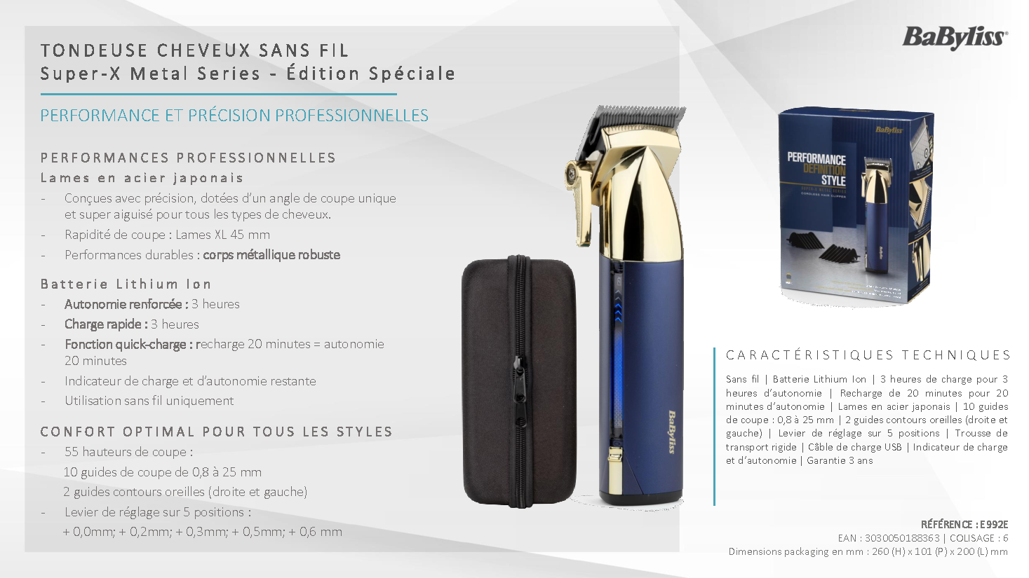 Fiche technique fournisseur