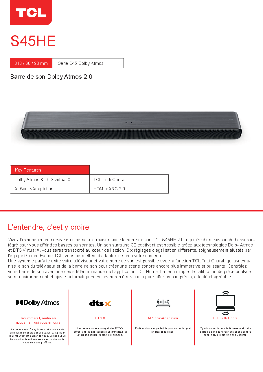Fiche technique fournisseur