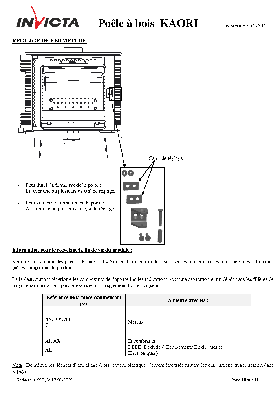 Fiche technique fournisseur