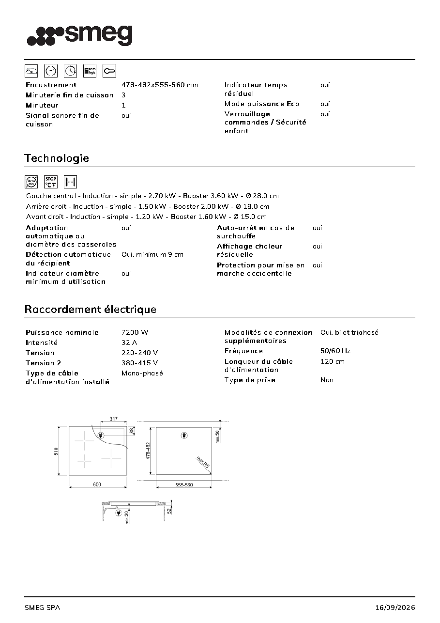 Fiche technique fournisseur