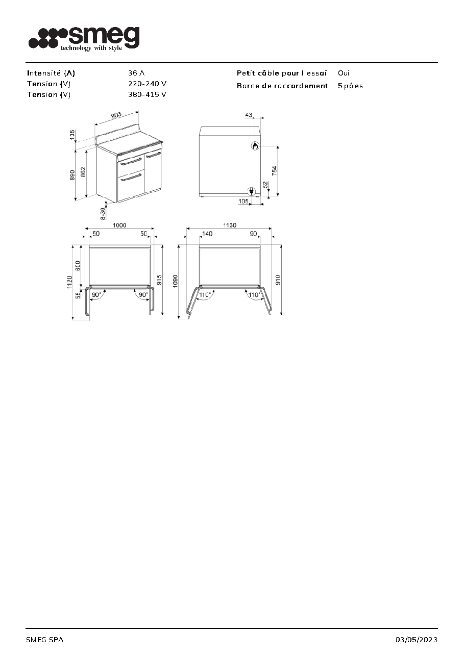 Fiche technique fournisseur