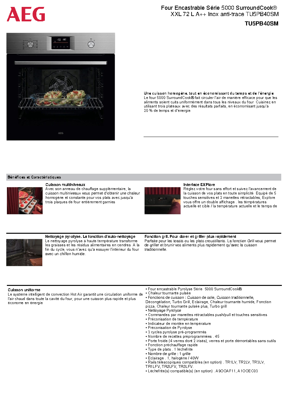 Fiche technique fournisseur