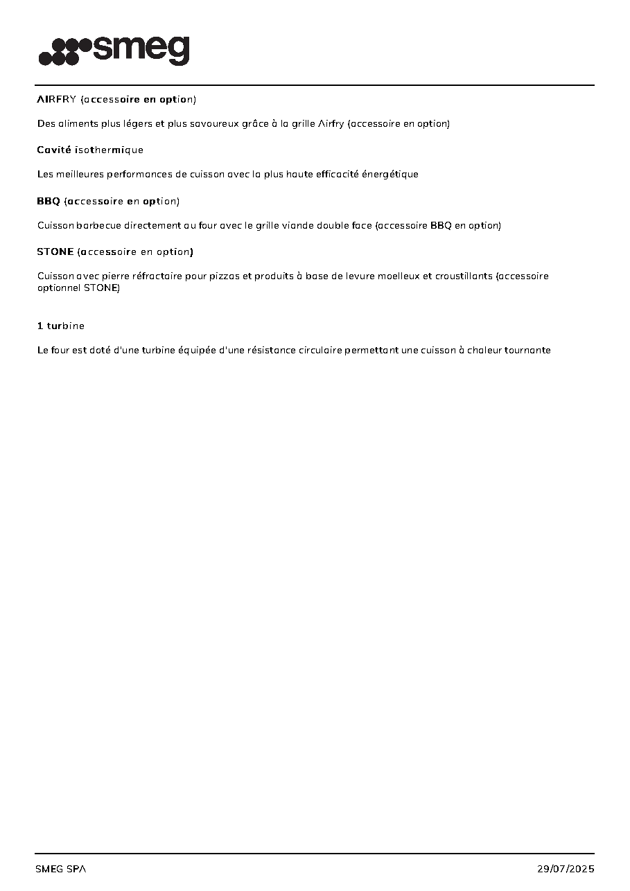 Fiche technique fournisseur