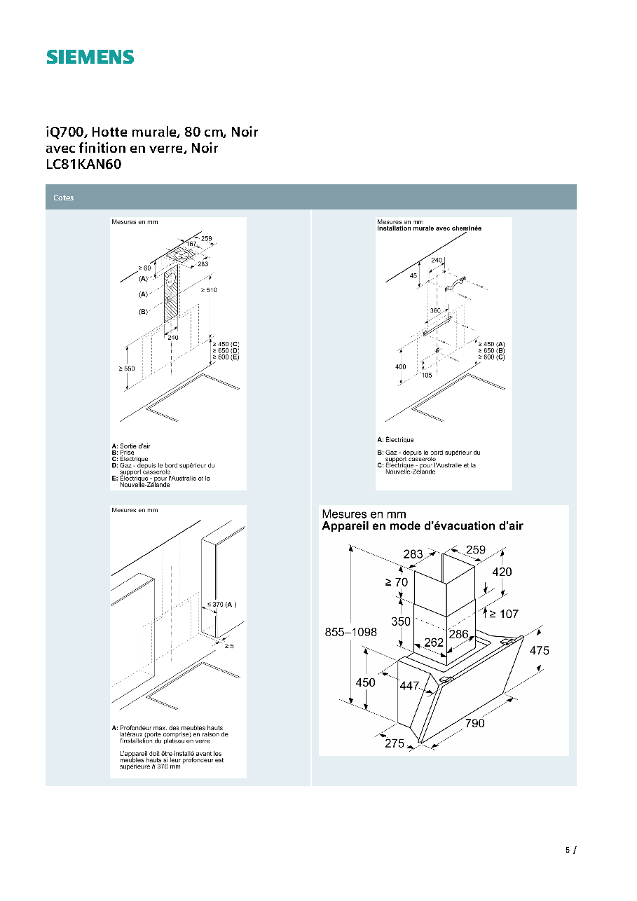Fiche technique fournisseur