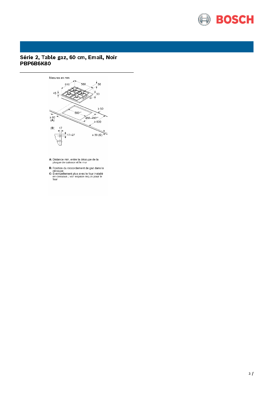Fiche technique fournisseur