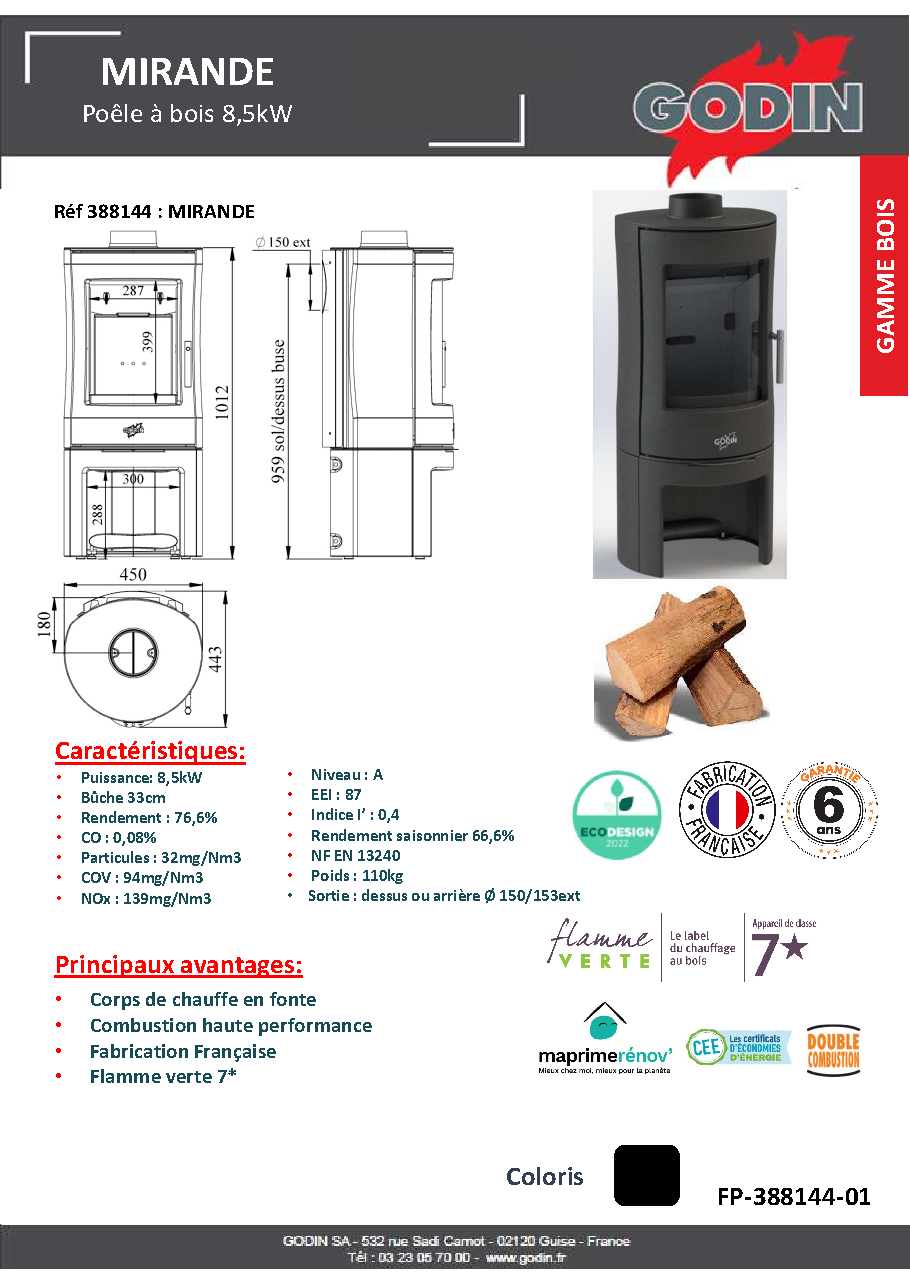 Fiche technique fournisseur
