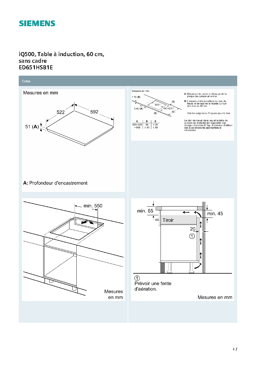 Fiche technique fournisseur