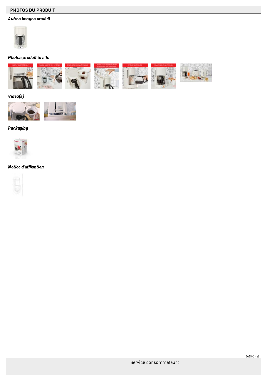Fiche technique fournisseur