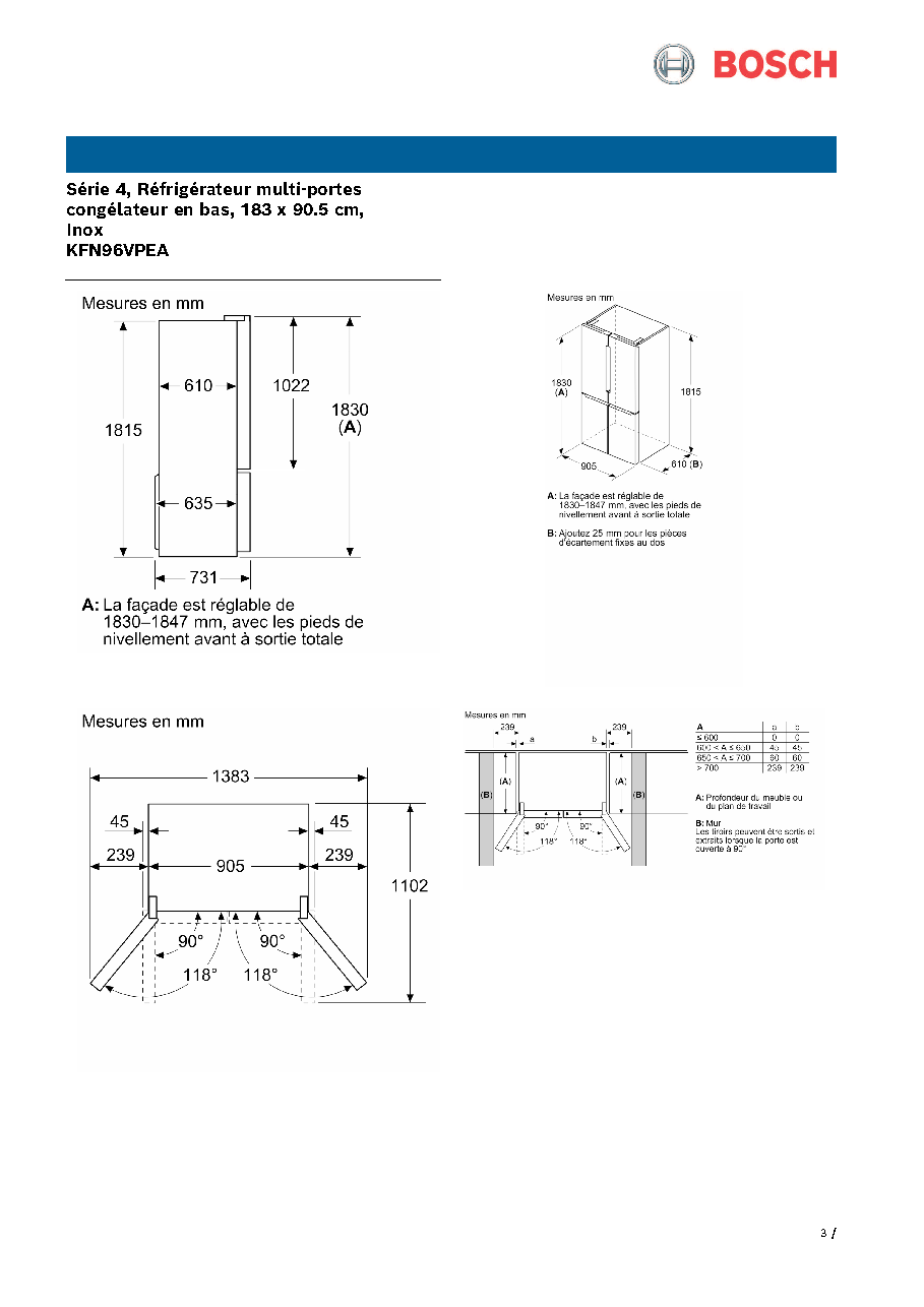 Fiche technique fournisseur