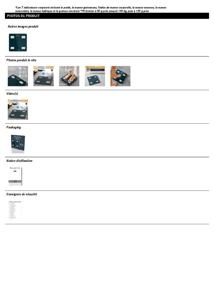 Fiche technique fournisseur