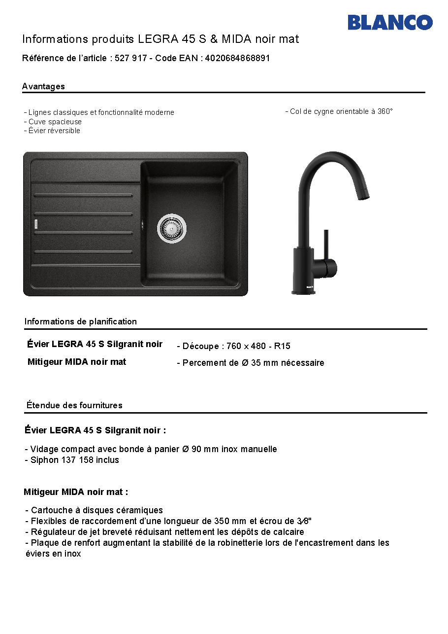 Fiche technique fournisseur