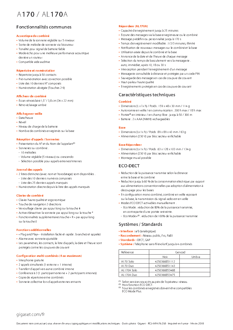 Fiche technique fournisseur