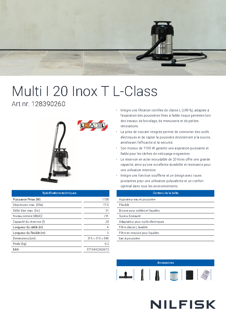 Fiche technique fournisseur