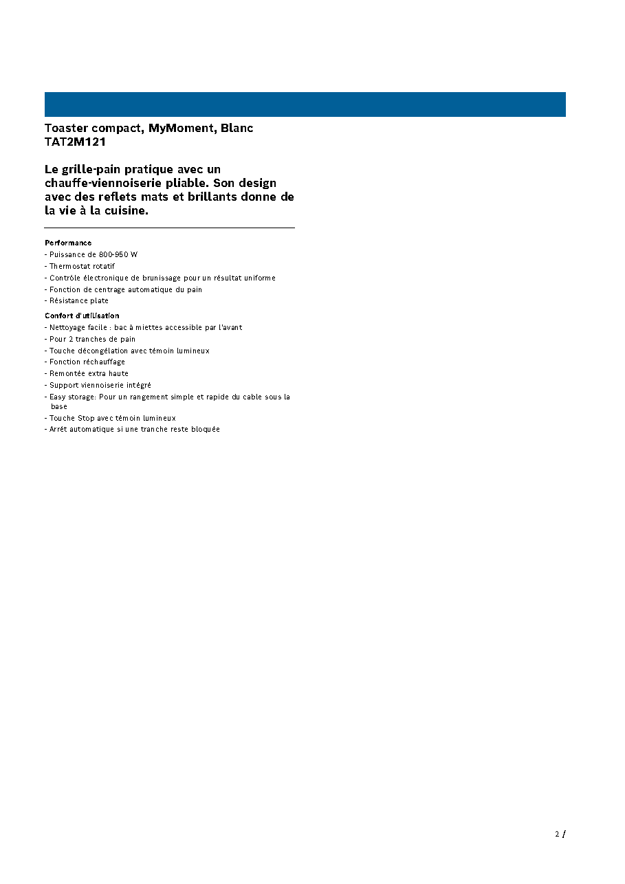 Fiche technique fournisseur
