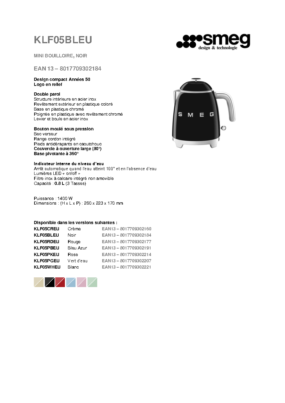 Fiche technique fournisseur