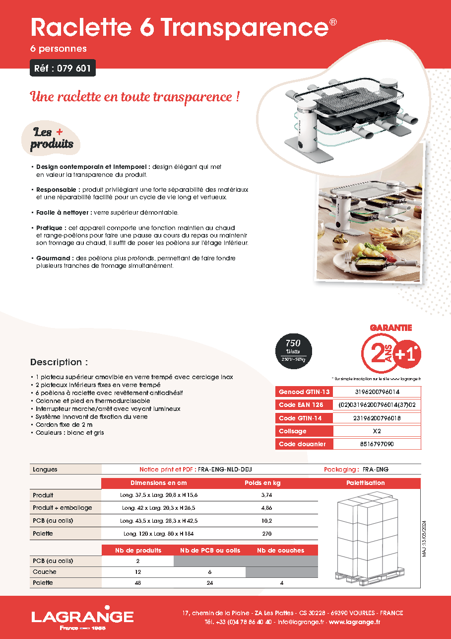 Fiche technique fournisseur