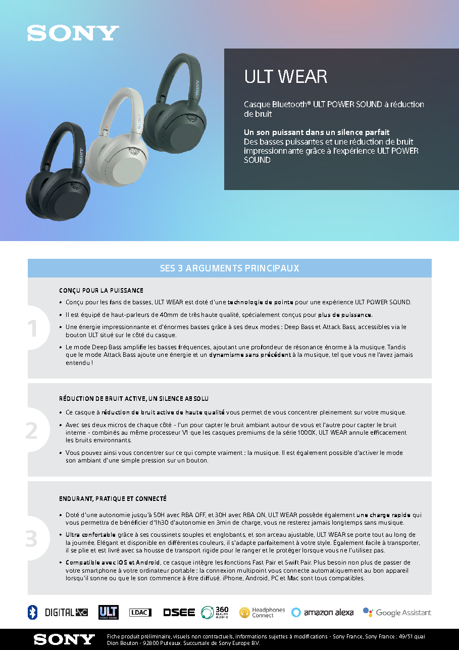 Fiche technique fournisseur