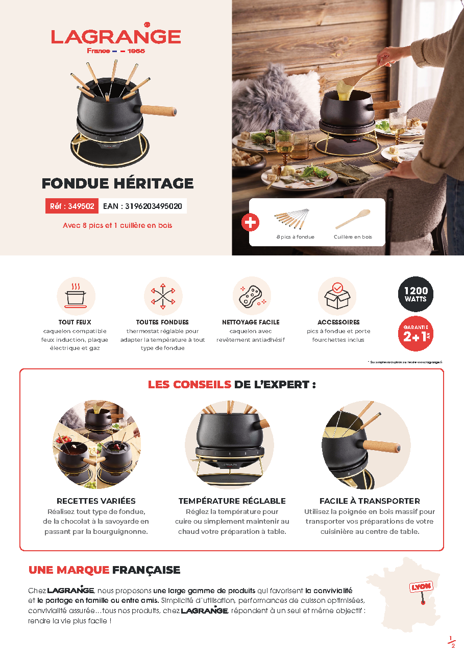 Fiche technique fournisseur